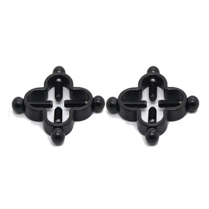2Pcs Four Leaf Clover Non-Piercing Nipple Rings Stainless Steel Fake Nipple Rings Shield Barbell Ring Nipple Piercing Summer Beach Faux Body Jewelry for Women - color: Black