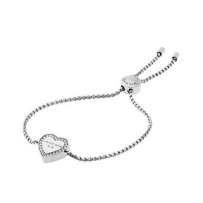 Michael Kors Silver-Tone Bracelet for Women; Bracelets; Jewelry for Women - color: Heart Chain