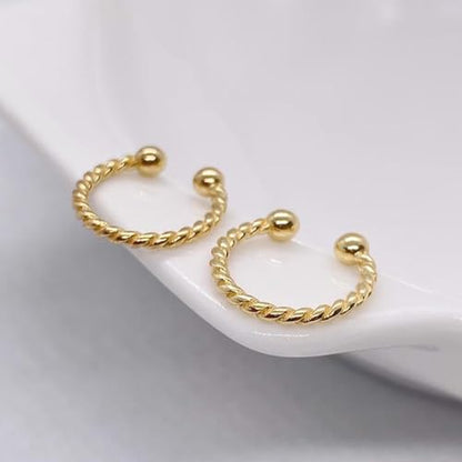 Ear Cuff Earrings for Women Chunky Ear Cuffs Non Piercing | Clip on cartilage earrings helix fake earrings jewelry trendy stuff christmas gift stocking stuffers - color: I