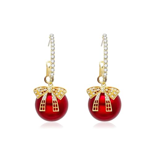Bow Earrings Red Earrings for Women Dangle Cute Earrings Red Stuff Jewelry Outfits Accessories Gifts for Girls - color: A4:red bow earrings