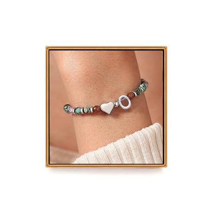 Heart Initial Bracelets for Teen Girls, Teen Girl Gifts Trendy Stuff, Christmas Stocking Stuffers for Kids, Unique Gifts for Teenage Girls on Birthday Graduation - style: O
