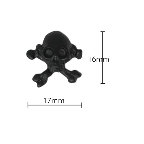 Men’s Tie Tack Tie Pin with Chain – Classic Lapel Pin Accessory for Dress Shirts, Suits & Formal Wear - style: Skull