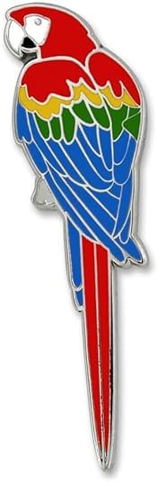 PinMart Wild Animal Enamel Lapel Pin - color: Parrot Nickel Plated, size: 1 Piece