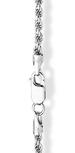 Miabella 925 Sterling Silver Italian 2mm, 3mm Diamond-Cut Braided Rope Chain Anklet Ankle Bracelet for Women, Made in Italy - color: Width 3mm, size: Length 10 Inches (Medium)