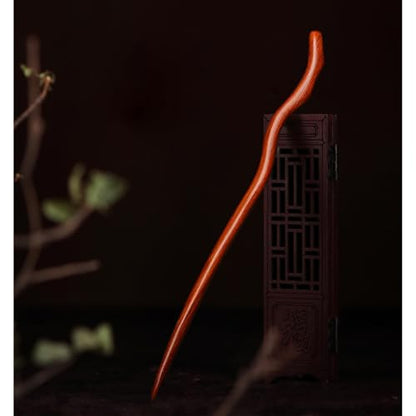 Hair Sticks for Buns 9.0" Ebony Hair Chopsticks for Women Long Hair Simply Wooden Hair Pin sticks (3-Rosewood 9”) - color: 3-Rosewood 9”