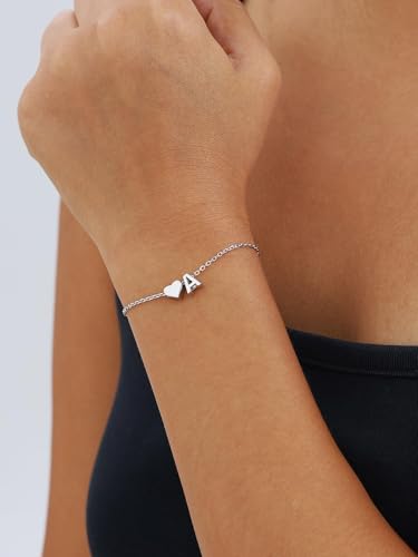 ChicSilver Sterling Silver Bracelets For Women Letter A-Z Initial Bracelet - style: 01.T