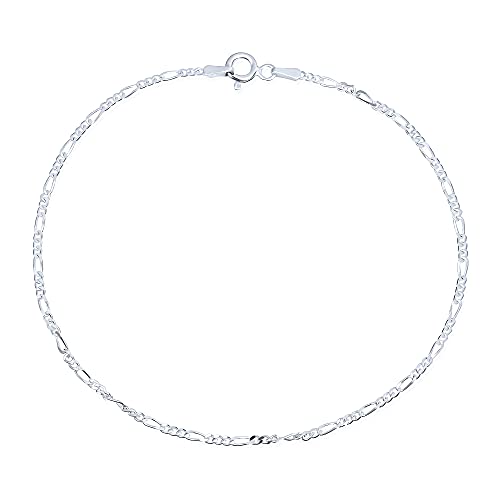 Bling Jewelry Strong Cable Rope Chain Anklet Strand Ankle Bracelet Yellow Gold Plated .925 Sterling Silver - color: Grey