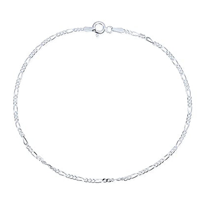 Bling Jewelry Strong Cable Rope Chain Anklet Strand Ankle Bracelet Yellow Gold Plated .925 Sterling Silver - color: Grey