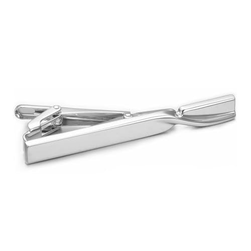 Yoursfs Black Matte Skinny Tie Clips For Men Classic Shiny Tie Bars Stainless Steel Personalized Tie Clip Suitable for Wedding Anniversary Business - style: Sliver Classic Tie Clips