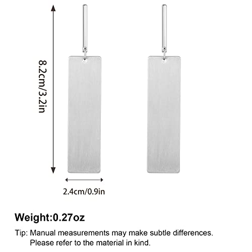 Gold Drop Dangle Earrings Long Geometric Dangle Earrings for Women Statement Jewelry Gifts - color: Dangle B Silver