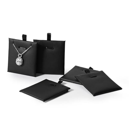 Oirlv Black Leather Jewelry Tray Insert Cards | Soft Protective Surface, Fits Standard Jewelry Trays, Holds Jewelry Securely, Sleek Professional Finish - style: PJ01103