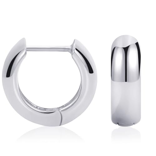 14K Gold Plated Sterling Silver Enamel Color Huggie Hoop Earrings for Women – Wide Range of Vibrant Color Options Available - color: Neon Pink 3pc Huggie Bundle