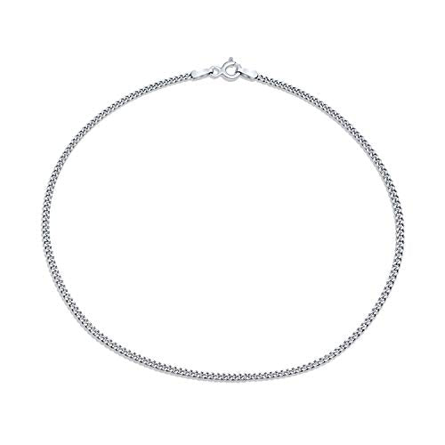 Bling Jewelry Strong Cable Rope Chain Anklet Strand Ankle Bracelet Yellow Gold Plated .925 Sterling Silver - color: Silver Tone