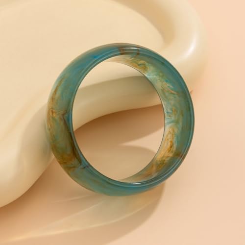 Colorful Acrylic Resin Open Cuff Bracelets Simple Transparent Chunky Thick Bangle Statement Irregular Geometric Resin Wide Wristband Chunky Acetate Wrap Cuff Bracelets - color: B-03