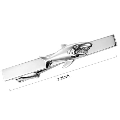 HAWSON Tie Clips for Men Unique,Fun Animal/Musical/Nautical Tie Clip,Novelty Personalized Mens Tie Bar,Accessories Business Wedding Gifts - style: Shark