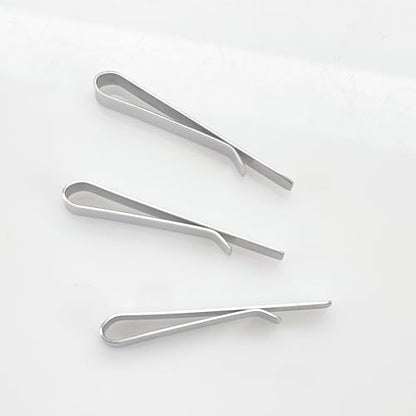 Men’s Stainless Steel Tie Clip Set – Set of 3 Classic Tie Bars – Durable, Rust-Resistant Dress Accessories for Work, Weddings & Everyday Wear