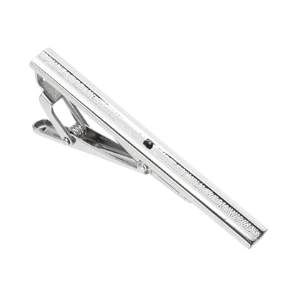 PATIKIL Tie Clip for Men, Rhinestones Necktie Bar Pinch Clips with Black Gift Box for Regular Ties Wedding Business Valentine's Day Father's Day Anniversary - color: Silver Tone(Black)
