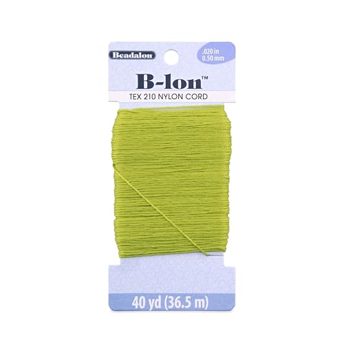 Beadalon B-LON Cord, TEX 210, 0.50 mm, Chartreuse, 40 yd - size: 40 yd, style: Chartreuse