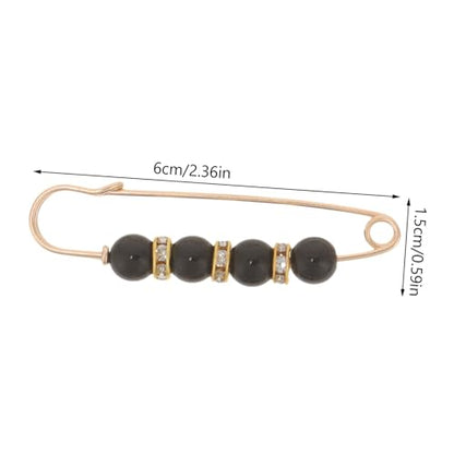 DOITOOL Pants Waist Tightener Clips 6-Piece Set Adjustable Brooch Pins for Women Faux Pearl Safety Waistband Pin for Sweater and Dress