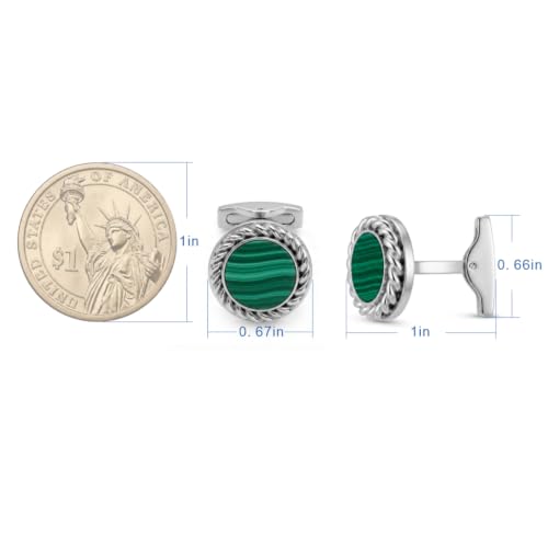 Tuxedo Cuff Links,Cufflinks for Men | Stainless Steel, Lead-Free and Nickel-Free, Gift Box Packed, Boyfriend Husband Father, Wedding Party Anniversary Birthday - color: Green