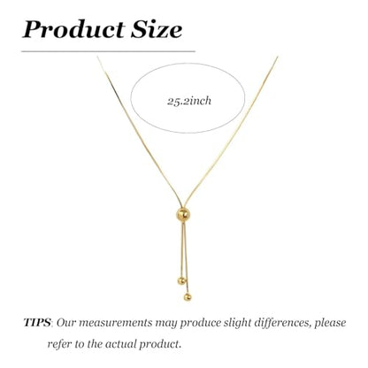 choice of all Rose Gold Necklaces Lariat Necklace for Women Slip Chain Necklace Y-Shaped Pendant Necklaces Trendy Jewelry Gifts - color: A2