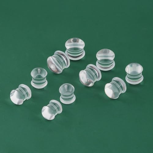 Precise Dimensions Set Color Acrylic O-Ring Ear Plugs Tunnels Gauges Stretcher Piercings Kit - color: White, size: 10-14mm