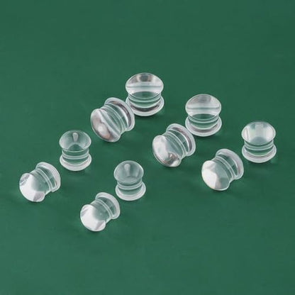 Precise Dimensions Set Color Acrylic O-Ring Ear Plugs Tunnels Gauges Stretcher Piercings Kit - color: White, size: 10-14mm