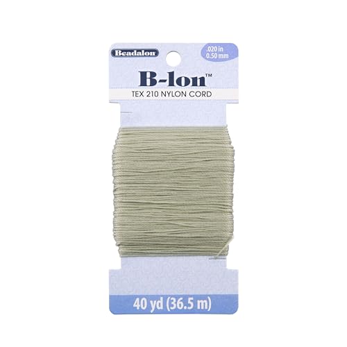 Beadalon B-LON Cord, TEX 210, 0.50 mm, Silver, 40 yd - size: 40 yd, style: Silver