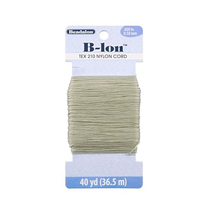 Beadalon B-LON Cord, TEX 210, 0.50 mm, Silver, 40 yd - size: 40 yd, style: Silver