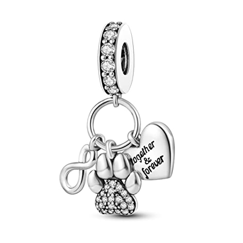 925 Sterling Silver Charm for Bracelet Necklace Women Dangle Pendant Beads | Love Faith Mom Ocean travel Butterfly Party Charm Beads Pendants DIY Jewelry Gift - color: Eternal Love Claw Heart