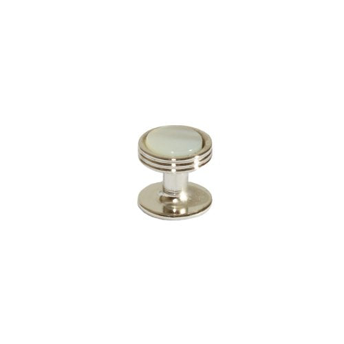 Cuff-Daddy Mother of Pearl Studs in Silver with Velour Travel Pouch
