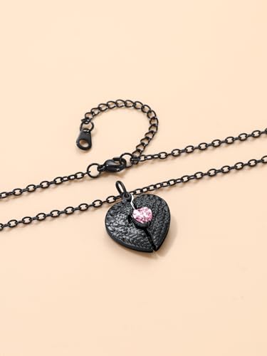 FindChic Locket Necklace for Women Custom Photo Memorial Gifts 4 Colors | Silver/Black/Rose Gold/Gold Plated Personalized for Loved Ones, Birthday Valentine's Day Keepsake - style: 04. Birthstone Style 1-Black