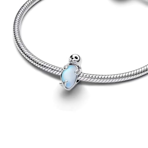 925 Sterling Silver Bead Charm for Pandora Bracelets and Necklaces,Pink Bow Cherry Butterfly Blue Ocean Pendant Bead Charms Jewelry Present Valentines Gifts for Wife/Girlfriend Women - style: Cute seal Charm