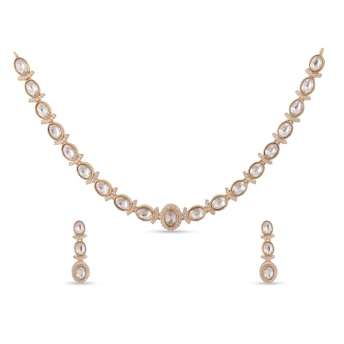TARINIKA Samaira Kundan Indian Necklace Set - Indian Jewelry Set for Women
