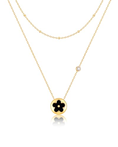 KSF Gold Lariat Necklace for Women Y Shaped Layered CZ Drop Chain | Y shaped necklace; Layered CZ detail; Long lariat style; Gift for her - color: Gold-4