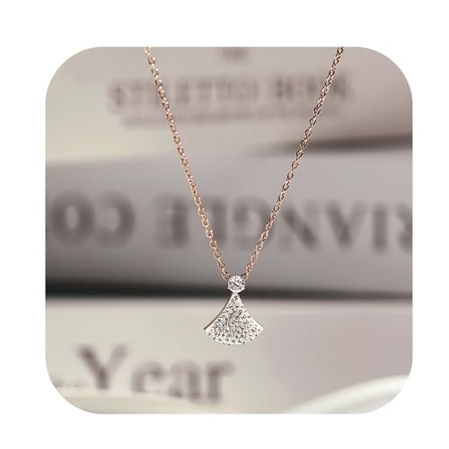 925 Sterling Silver Necklace for Women Trendy, Charming Layered Necklace with Cubic Zirconia Pendant for Her Womens Dainty Diamond Choker Necklaces Holiday Jewelry Gifts for Mom Wife Daughter Lover - color: Dress Pendant Necklace-White01