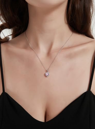 Cubic Zirconia LOVE Heart Jewelry Set Earrings Necklace Bracelet Set for Women Prom Wedding Party Anniversary Birthday - color: pink