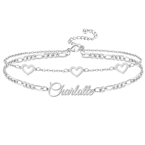 Ankle Bracelet for Women Personalized Name Anklet 18K Gold Plated Custom Dainty Anklet Bracelet Beach Jewelry for Girlfriend - color: Style 09