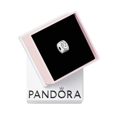 PANDORA Knotted Hearts Clip Charm - Compatible with PANDORA Moments - Gift for Her - Made with Sterling Silver - with Gift Box