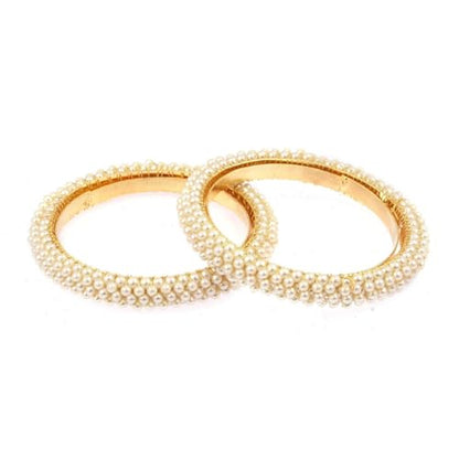 Efulgenz Indian Bollywood Faux Pearl Beaded Bracelet Bangle Bridal Sets - size: 2-8