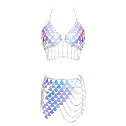 Women's Sexy Suit Body Chain - color: G-Silvery Colour