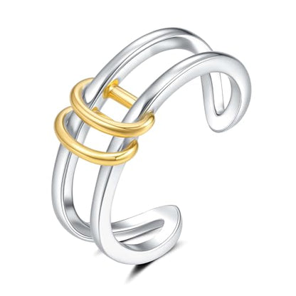 Toe Rings for Women- 925 Sterling Silver Adjustable Toe Ring Hypoallergenic Open Band Toe Rings Dainty Summer Beach Foot Jewelry Gifts