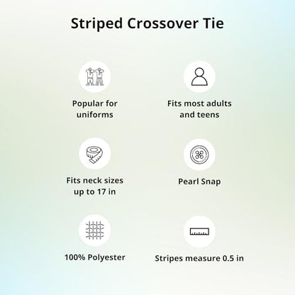 tiemart Crossover Tie - color: Red and Purple Striped