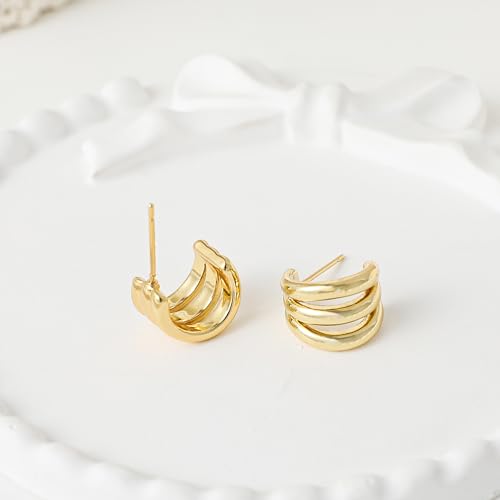 SHERLOVE Chunky Knot Gold Earrings Women Statement Drop Dangle Earrings | 14K Gold Plated Hypoallergenic Lightweight,Trendy Dainty Elegant Cute,Women Gold Jewelry Fashion Accessories Gifts - color: Knot Gold D