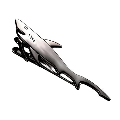 Yoursfs Shark Ties for Men Novelty Shark Tie Clips Funny Marine Animals Tie Clips - style: Grey Shark Tie Clips