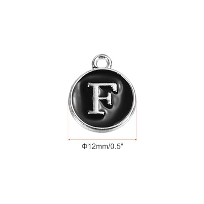 MECCANIXITY Alphabet Enamel Letter Charm Jewelry Charm Pendant for Jewelry Making, Bracelet, Craft - style: F
