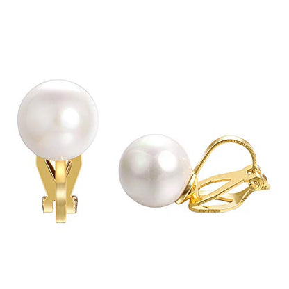 Pearls Clip On Earrings Womens Clip on Earrings Non Pierced Clip on Pearls Women Hypoallergenic Trendy Wedding Jewelry - style: Pearl clip earrings