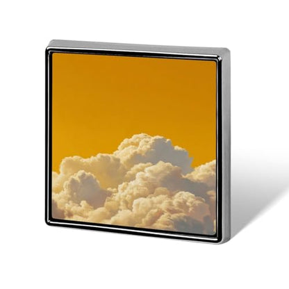Yellow Sky Airbrush Minimalist Unisex Brooches & Pins Square Lightweight Lapel Badge Jewelry for Clothing Shawl Hat