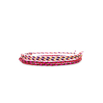 Made by Nami 2 Pcs Wave String Ankle Bracelets for Women Waterproof & Adjustable Thin Braided Anklet Surfer Boho Ankle Bracelet Set of 2 Beach Accessories - color: Dark Red Set