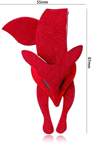Fashion Fox Pin Brooch For Women Big Cute Acrylic Animals Brooch Lapel Pin Vintage Scarf Clip Female Jewelry